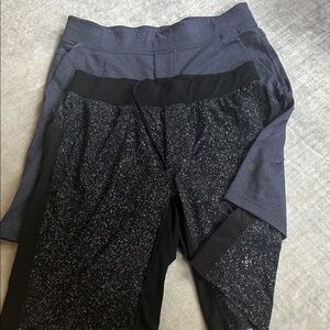 lululemon athletica Black and Gray Men Shorts